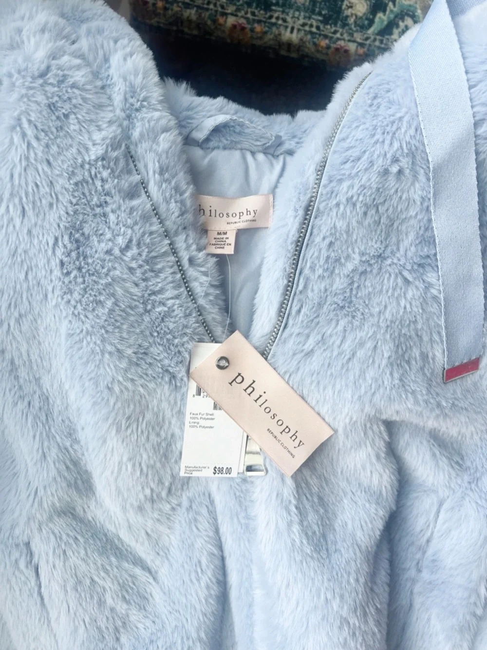 NWT Philosophy Super Soft Faux Fur Coat